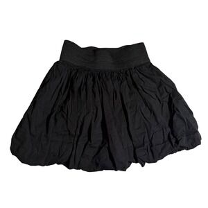 Vamp Black Bubble Skirt Elastic Waist Mini Goth Grunge Punk Y2K Aesthetic